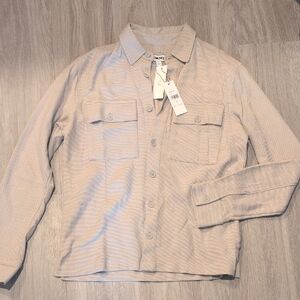 DKNY Light Beige Textured Shirt